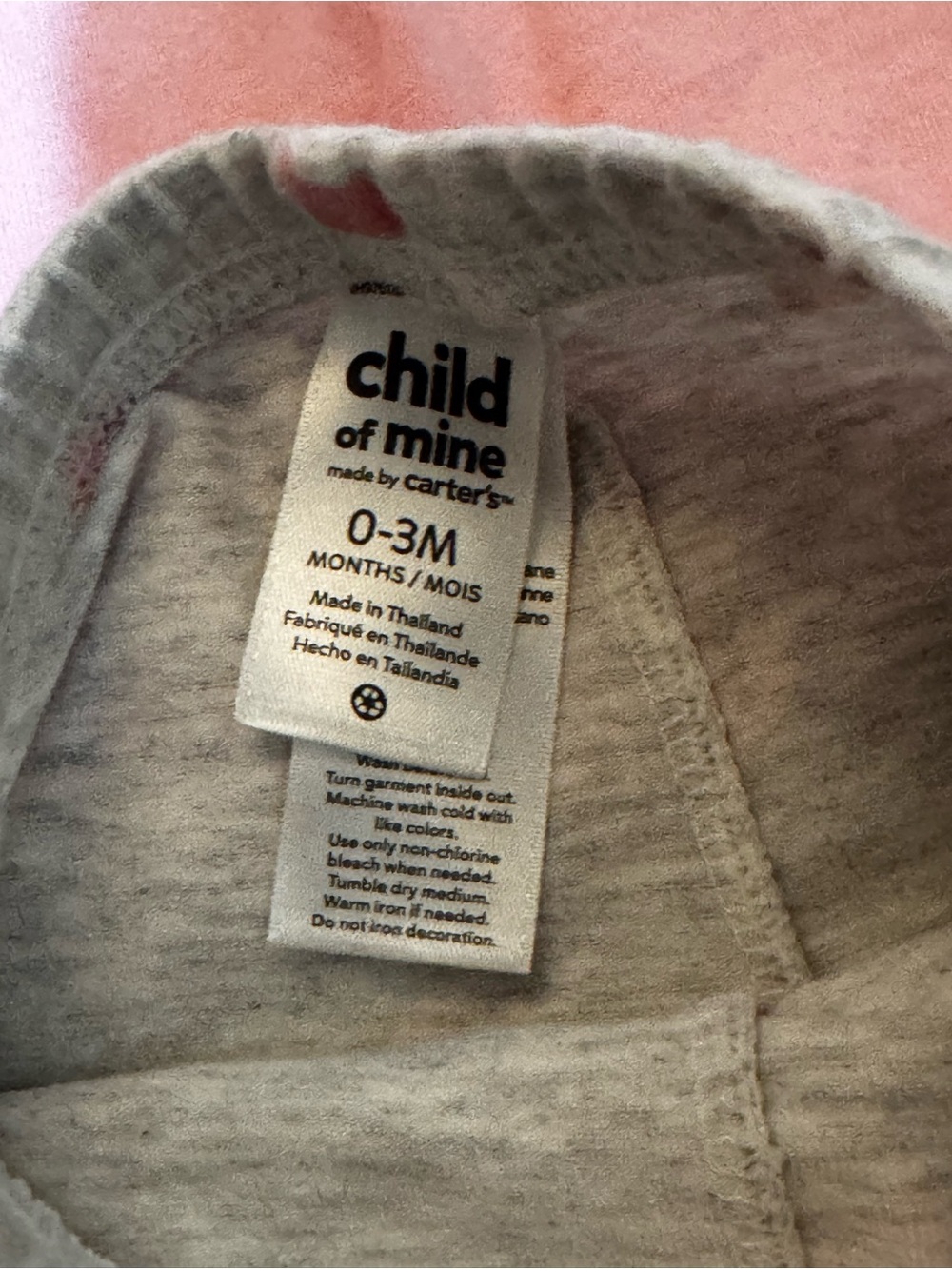 Carter's Light Pink Baby Bodysuit - Picture 3 of 3